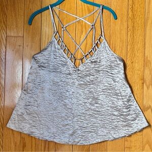 Free People Silver Strappy Camisole